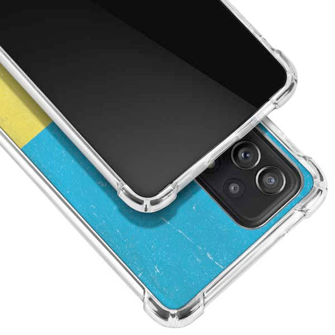 Ukraine Flag Distressed Galaxy A72 5G Clear Case